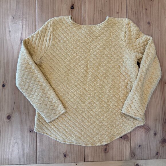 Orvis Yellow Quilted Sweater – Size L – Lightly Used - Picture 2 of 4
